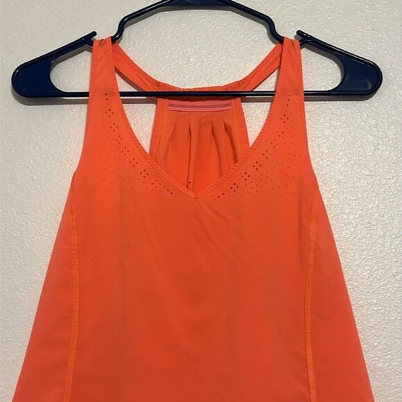 Lululemon In A Flash Singlet Tank Womens Medium Active Gym Racerback Orange - Picture 2 of 6